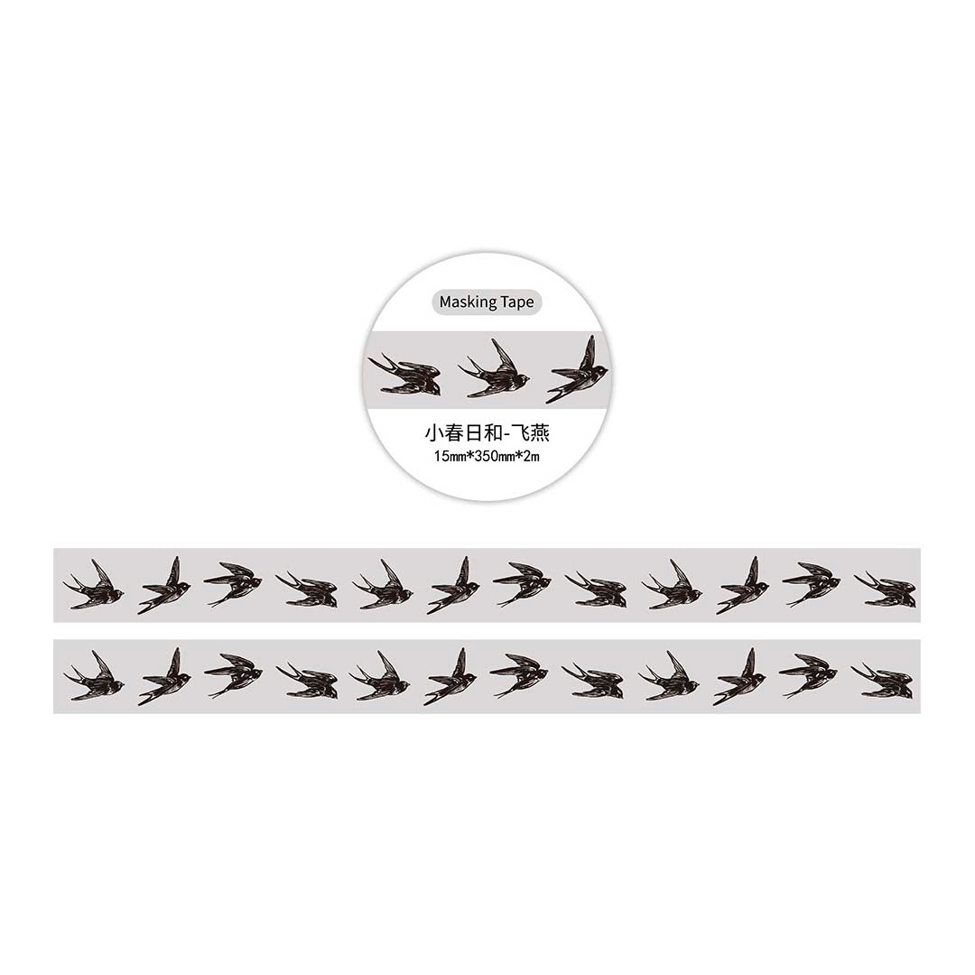 Washi Tape Spring Days Swallow