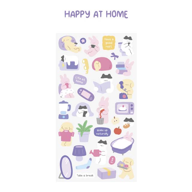 Stickers Stay With Me Happy At Home