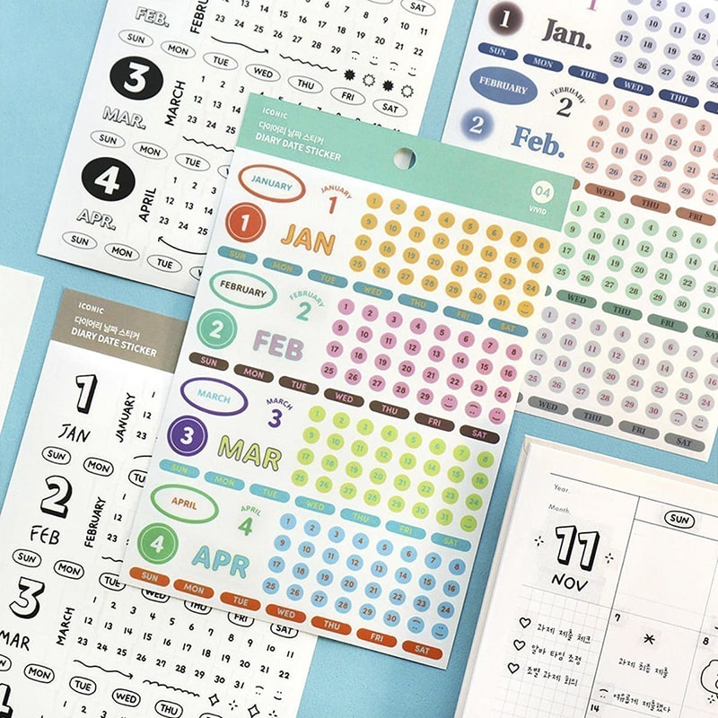Stickers Diary Date 04 Vivid