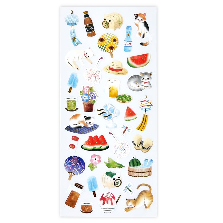 Stickers Seal Japanese Summer Country