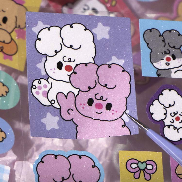 Stickers Sweet Cookie Cute Bunnies