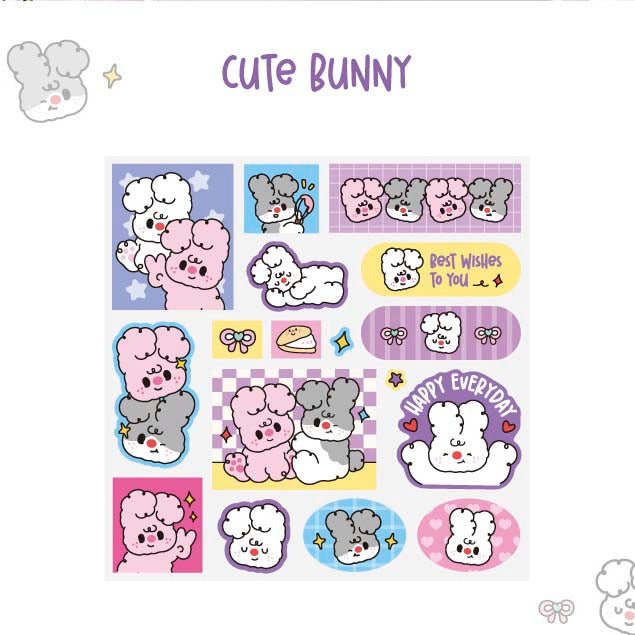 Stickers Sweet Cookie Cute Bunnies