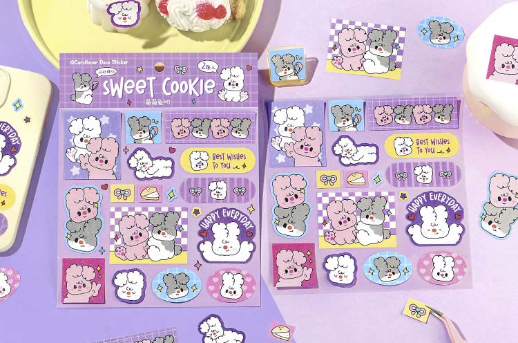 Stickers Sweet Cookie Cute Bunnies