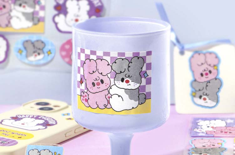 Stickers Sweet Cookie Cute Bunnies