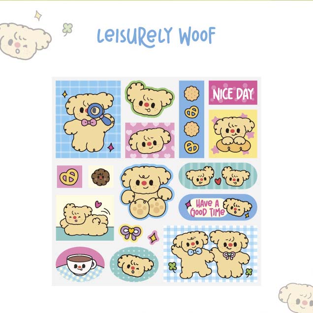 Stickers Sweet Cookie Leisure Puppy