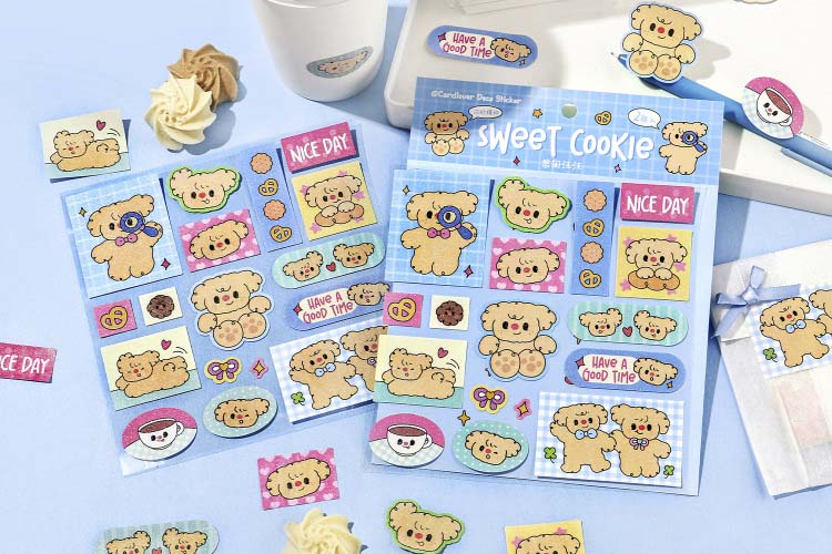 Stickers Sweet Cookie Leisure Puppy