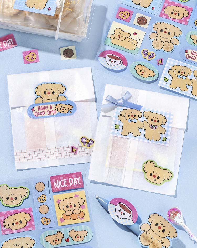 Stickers Sweet Cookie Leisure Puppy