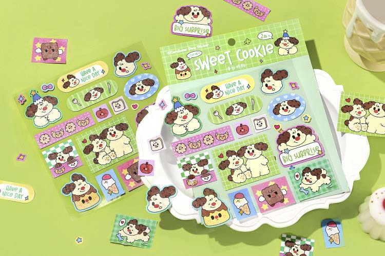 Stickers Sweet Cookie Lucky Dog