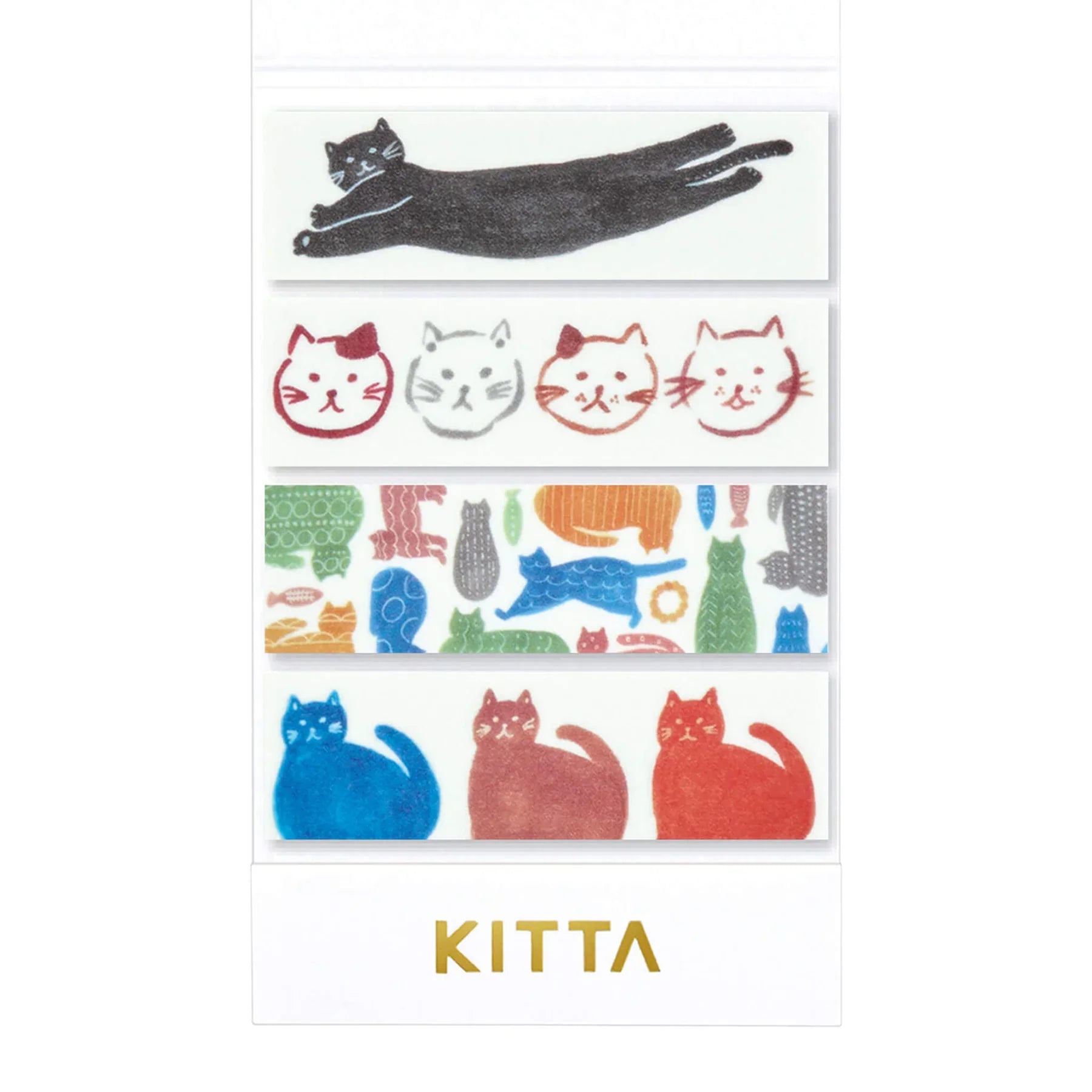 Washi Tape Precortado KITTA Basic Cats