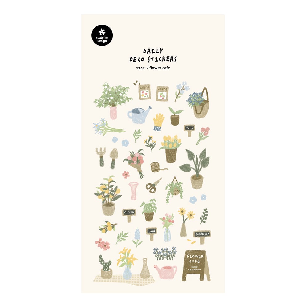 Stickers Flower Cafe