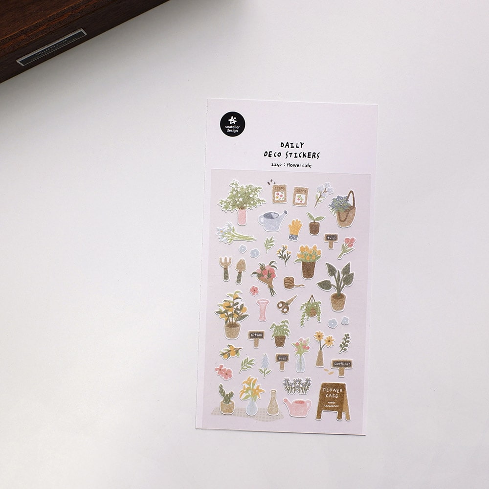 Stickers Flower Cafe