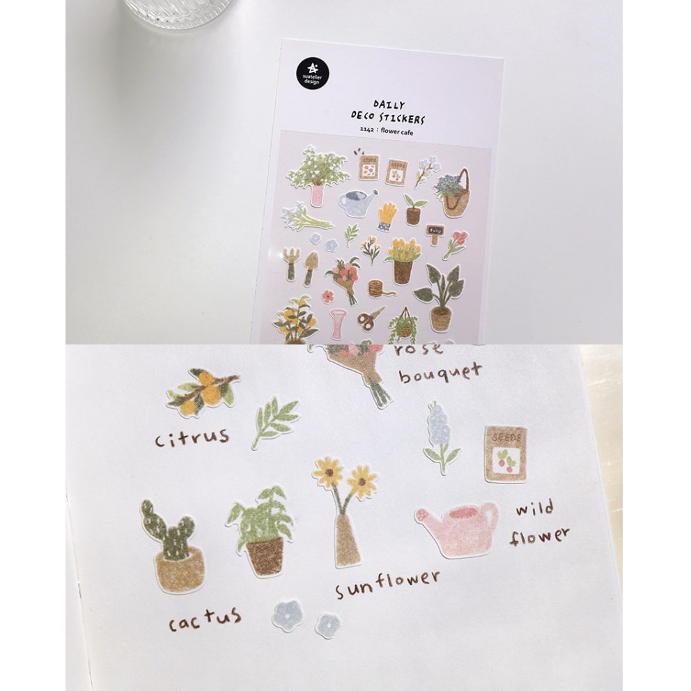 Stickers Flower Cafe