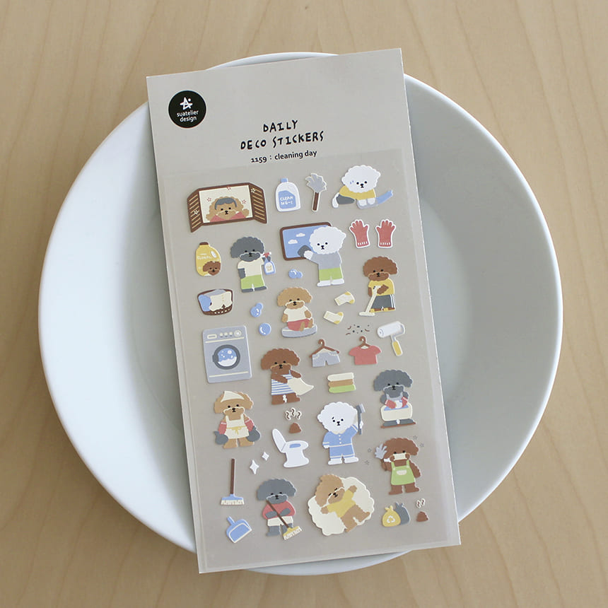 Stickers Cleaning Day