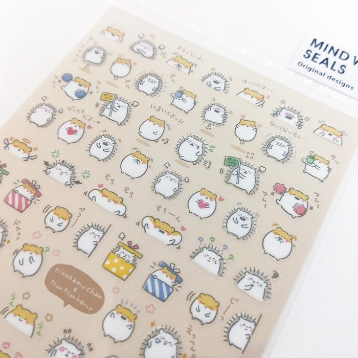 Stickers Puchi Puchi Hamster & Erizo