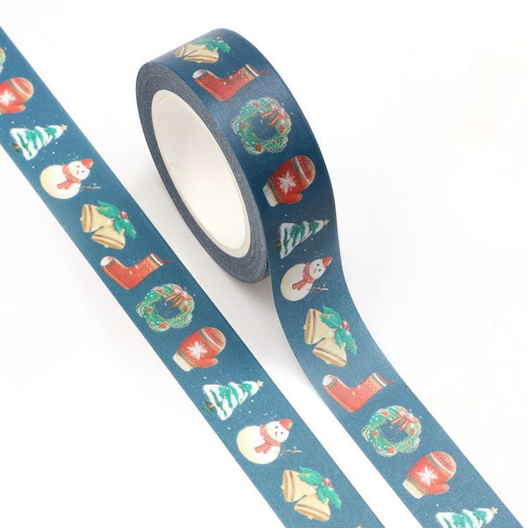 Washi Tape Christmas Elements Blue