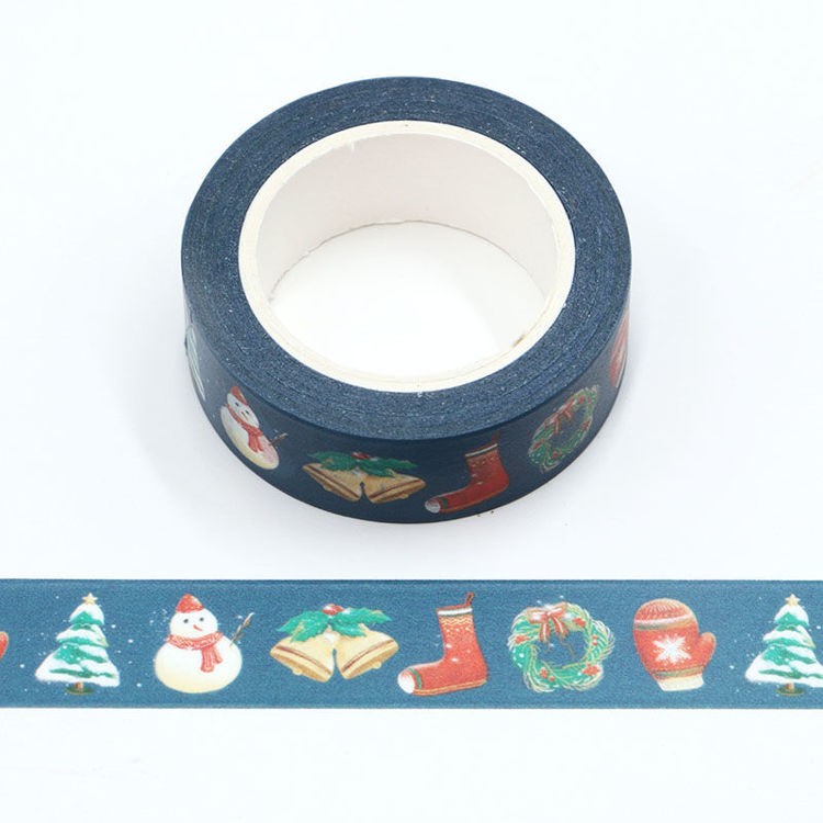 Washi Tape Christmas Elements Blue