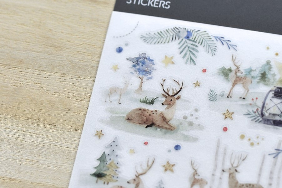 Stickers Transferibles 1004 Blue Snow Forest