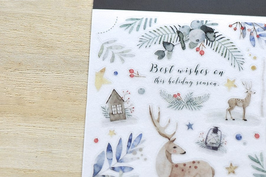 Stickers Transferibles 1004 Blue Snow Forest