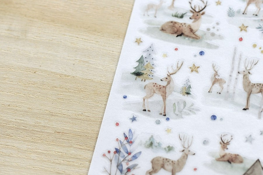 Stickers Transferibles 1004 Blue Snow Forest