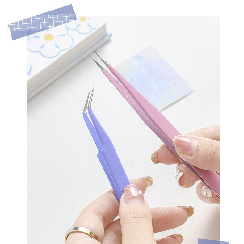 Pinzas Metálicas Rectas Azul