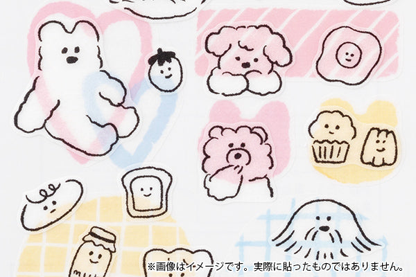Stickers Two Sheets Cute Motif