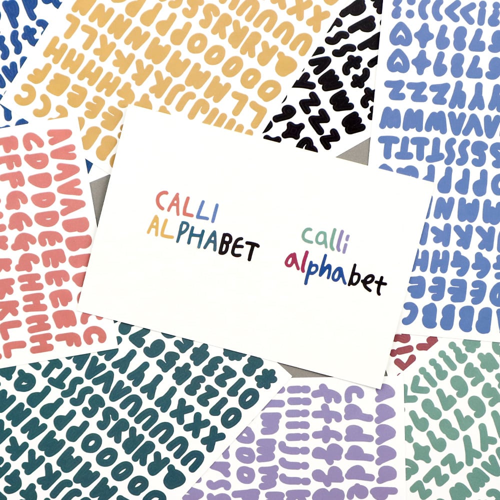 Stickers Set Calli Alphabet