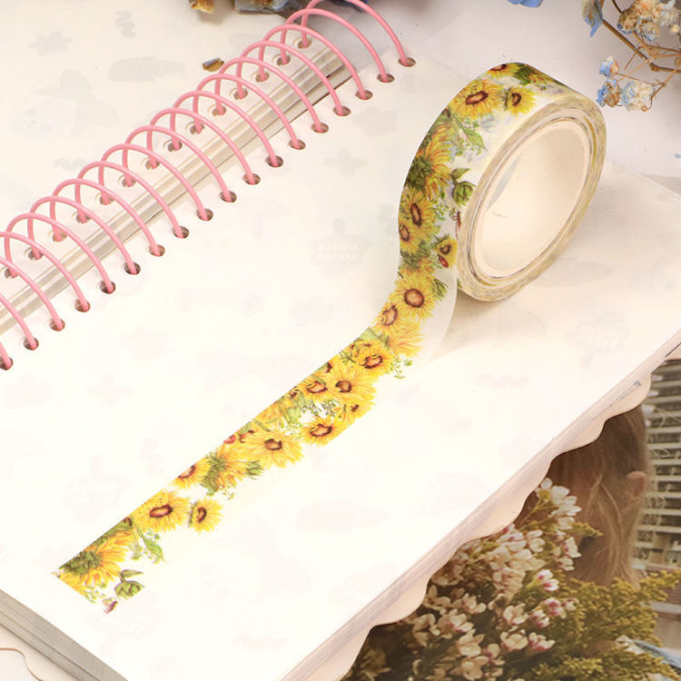 Washi Tape Sunflower Field