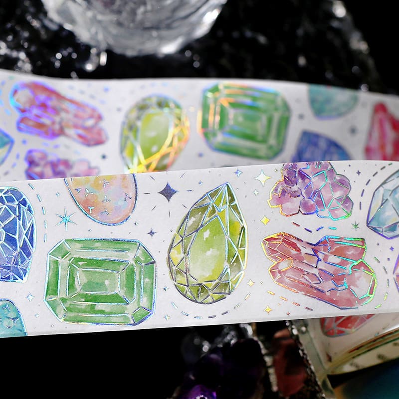 Washi Tape Colorful Scenery Aurora Gem