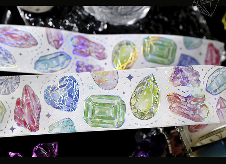 Washi Tape Colorful Scenery Aurora Gem