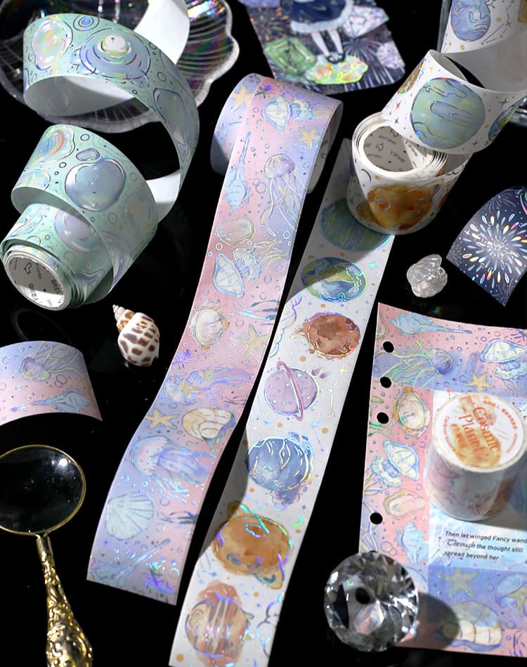Washi Tape Colorful Scenery Cosmic Planet