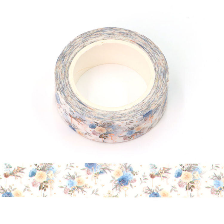 Washi Tape Gold Floral