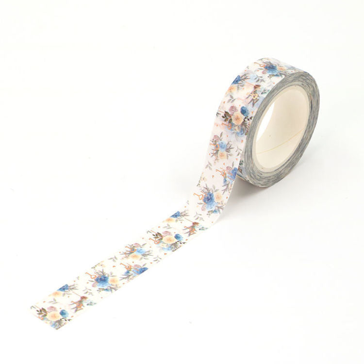 Washi Tape Gold Floral