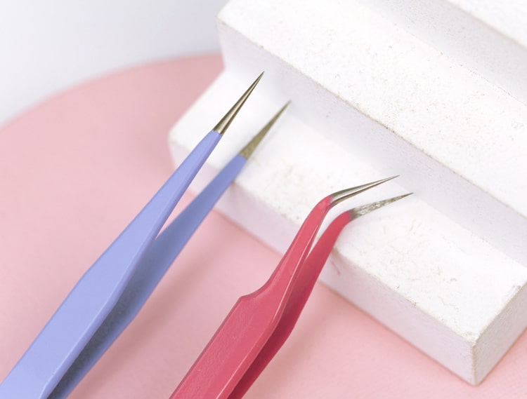 Pinzas Metálicas Curvas Rosa Oscuro