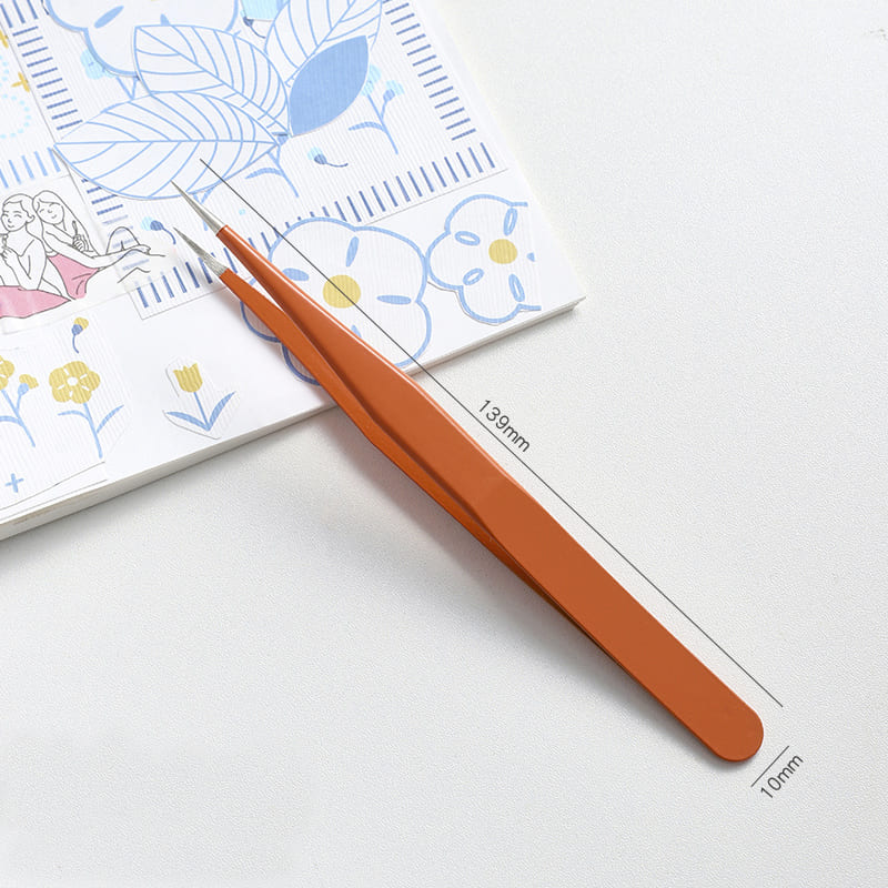 Pinzas Metálicas Rectas Naranja