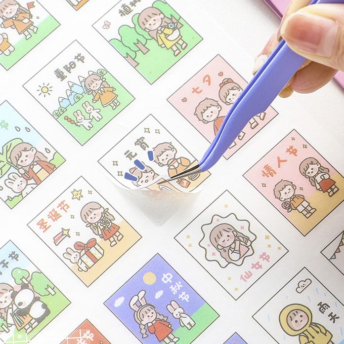 Pinzas Metálicas Curvas Azul