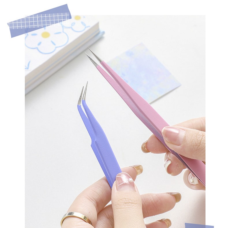 Pinzas Metálicas Rectas Rosa Oscuro