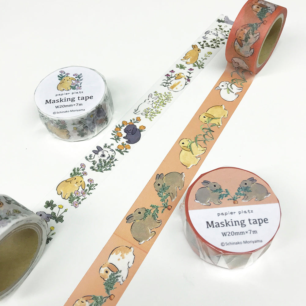 Schinako Moriyama Flower Bunny Washi Tape