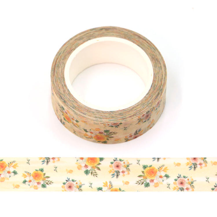 Washi Tape Yellow Floral