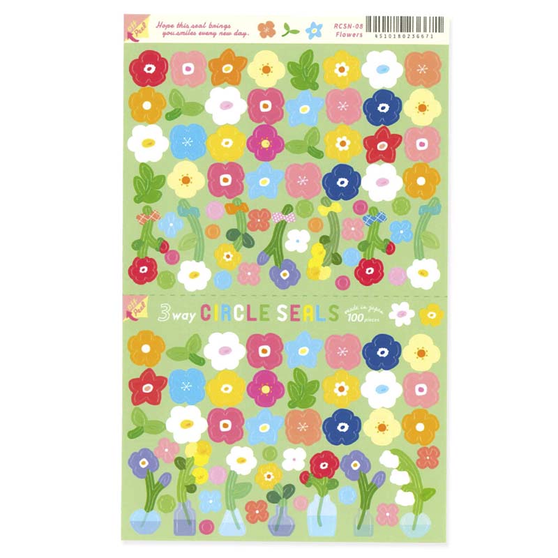 Stickers 3 Way Circle Flower