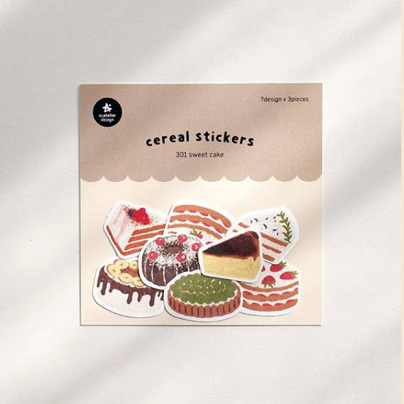 Stickers Cereal Sweet Cake