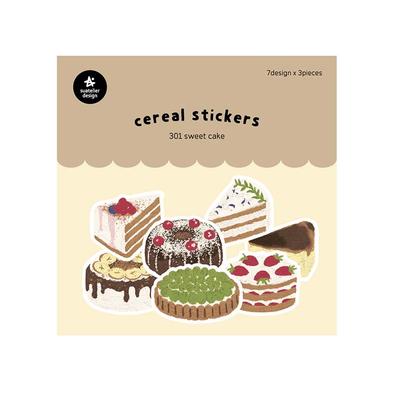 Stickers Cereal Sweet Cake