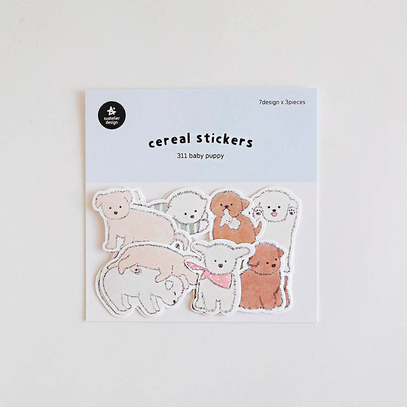 Stickers Cereal Baby Puppy