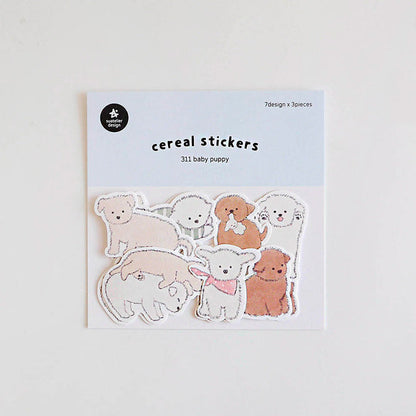 Stickers Cereal Baby Puppy