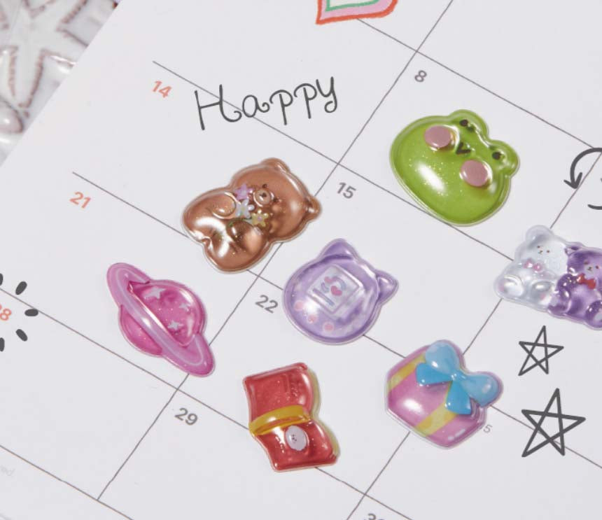 Stickers 3D Crystal Sticker Twinkle Momo Series Sweets