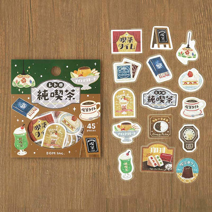 Stickers Retro Stroll Classic Coffee Shop