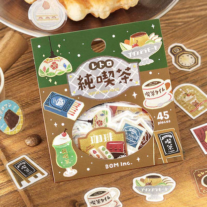 Stickers Retro Stroll Classic Coffee Shop