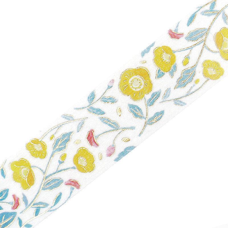 Washi Tape Foil Flower Camellia