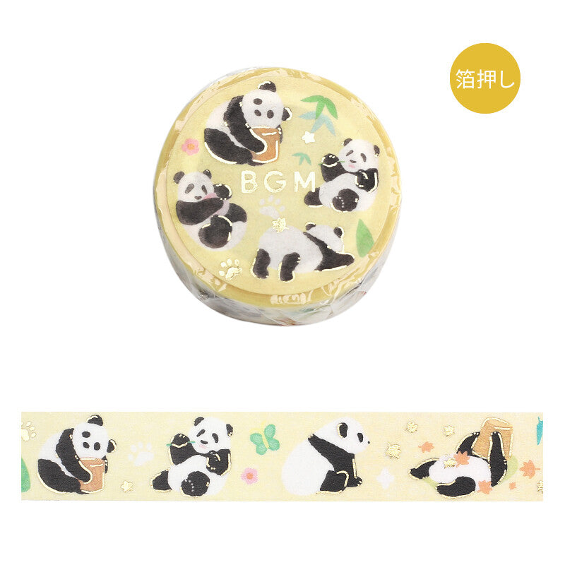 Washi Tape Foil Panda Paradise