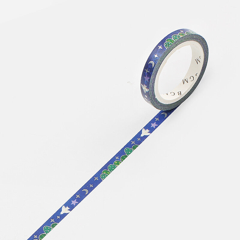 Washi Tape Slim Foil Birds And Starry Sky