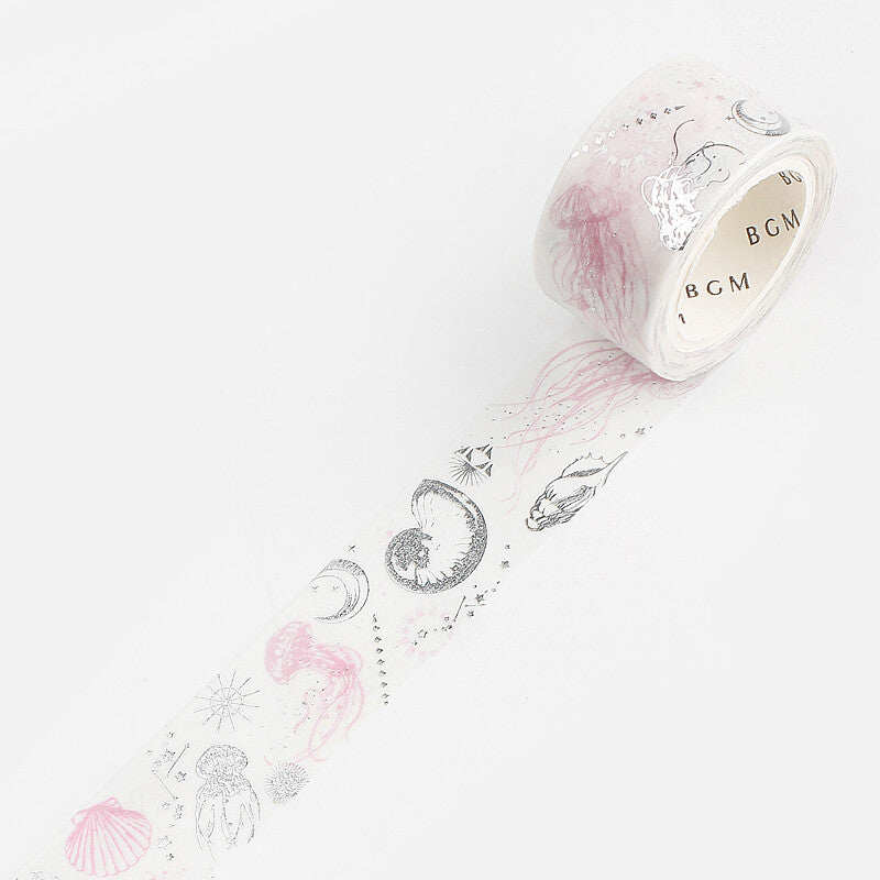 Washi Tape Foil Black Day Jellyfish